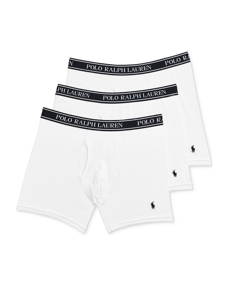 Men's Big & Tall Stretch Classic Boxer Briefs, 3-Pack White $28.75 Underwear