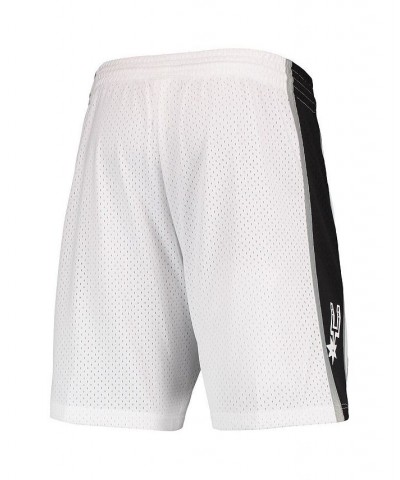 Men's White San Antonio Spurs Hardwood Classics Primary Logo Swingman Shorts $40.50 Shorts