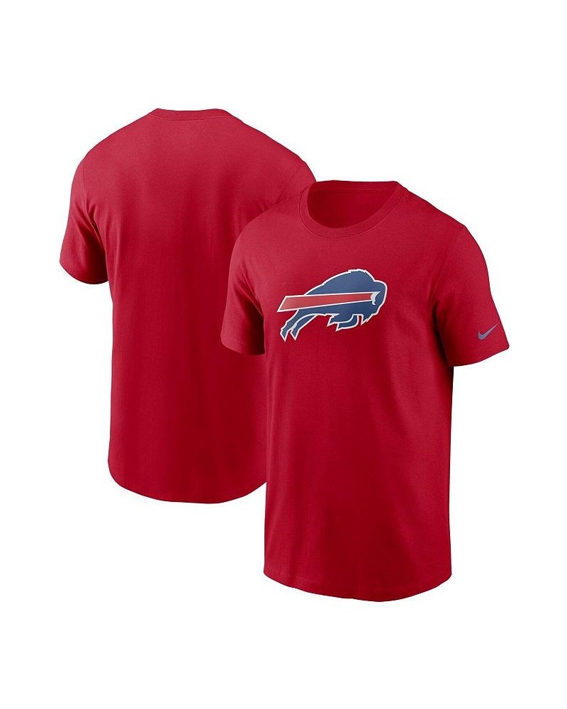 Men's Red Buffalo Bills Primary Logo T-shirt $22.50 T-Shirts