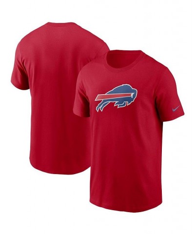 Men's Red Buffalo Bills Primary Logo T-shirt $22.50 T-Shirts