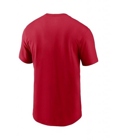 Men's Red Buffalo Bills Primary Logo T-shirt $22.50 T-Shirts