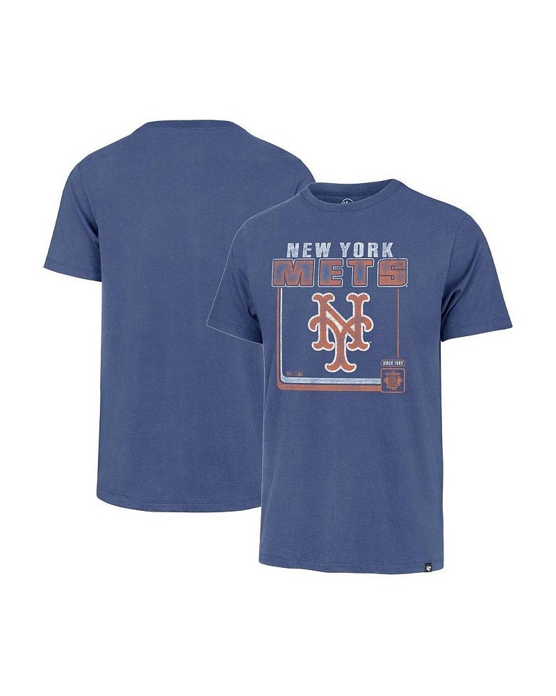 Men's Royal New York Mets Borderline Franklin T-shirt $22.94 T-Shirts