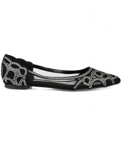 Women's Batavia Embellished Flats Black $48.00 Shoes