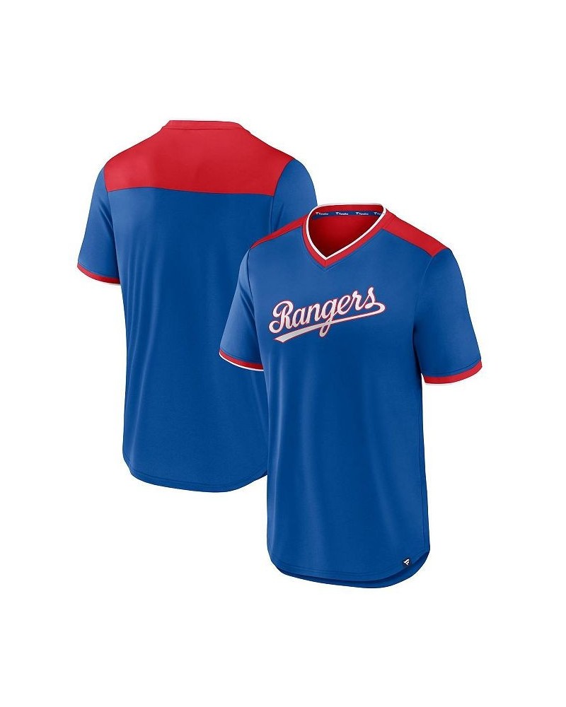 Men's Branded Royal, Red Texas Rangers True Classics Walk-Off V-Neck T-shirt $19.27 T-Shirts