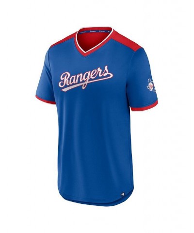 Men's Branded Royal, Red Texas Rangers True Classics Walk-Off V-Neck T-shirt $19.27 T-Shirts