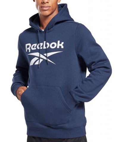 Men's Logo-Print Fleece Hoodie Vector Navy $17.60 Sweatshirt