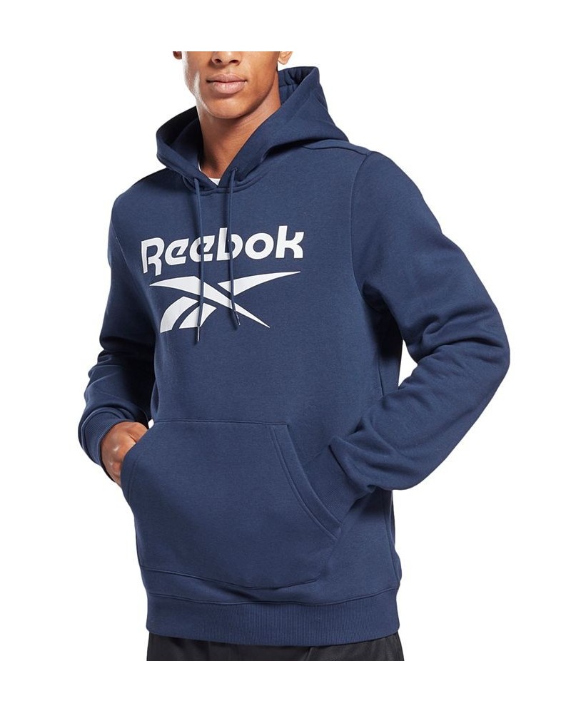 Men's Logo-Print Fleece Hoodie Vector Navy $17.60 Sweatshirt