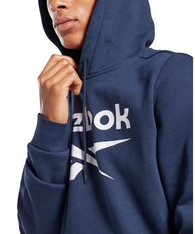 Men's Logo-Print Fleece Hoodie Vector Navy $17.60 Sweatshirt