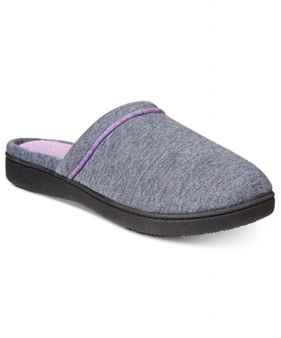 Women's Nicole Jersey Memory-Foam Slippers Blue $18.90 Shoes