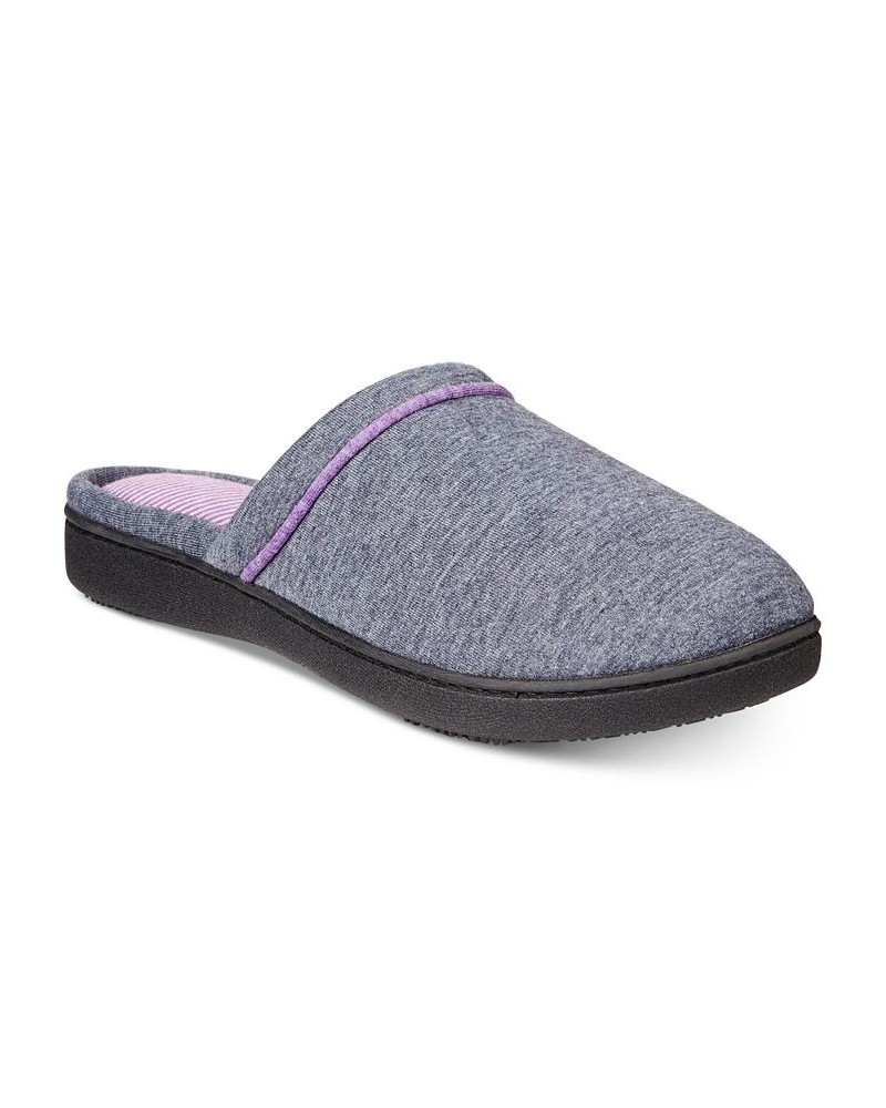 Women's Nicole Jersey Memory-Foam Slippers Blue $18.90 Shoes