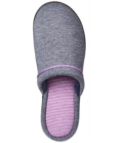 Women's Nicole Jersey Memory-Foam Slippers Blue $18.90 Shoes