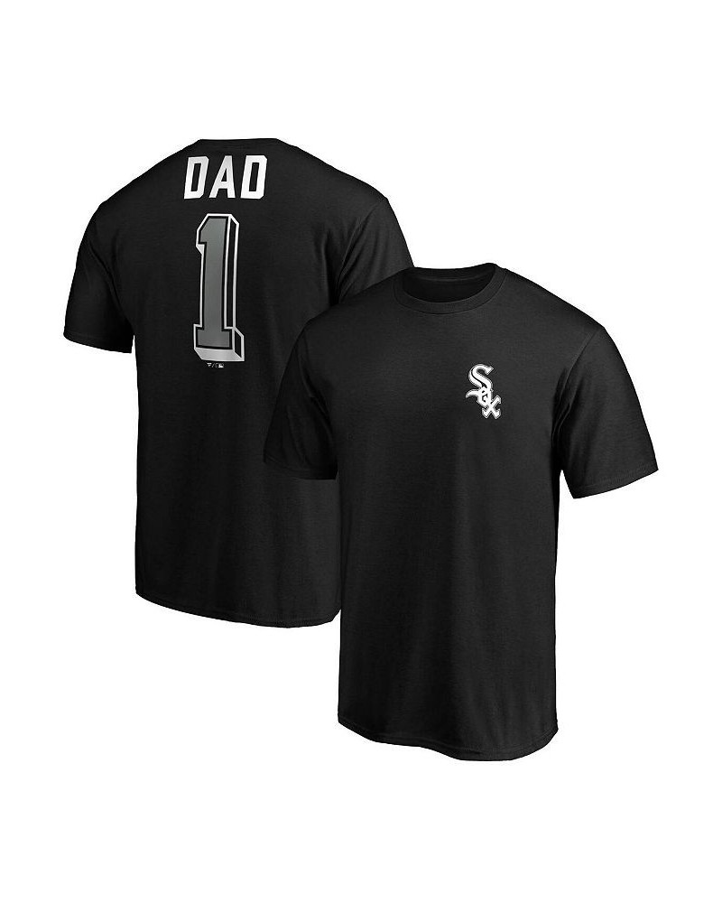 Men's Black Chicago White Sox Number One Dad Team T-shirt $25.19 T-Shirts