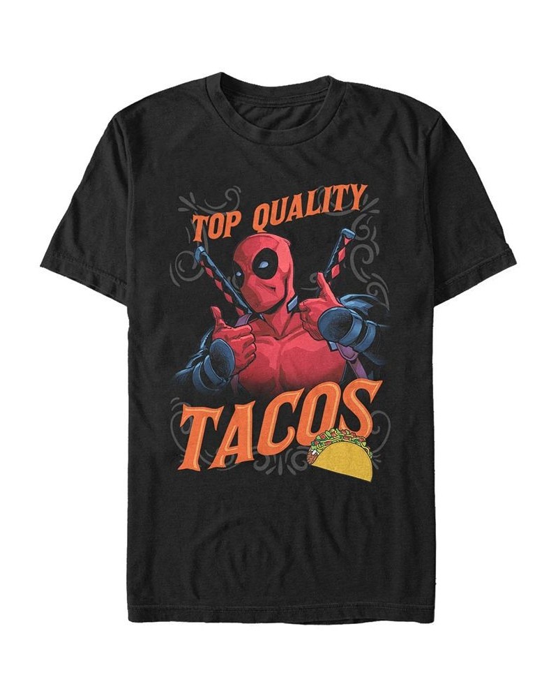 Marvel Men's Deadpool The Best Quality Tacos Short Sleeve T-Shirt Black $20.64 T-Shirts