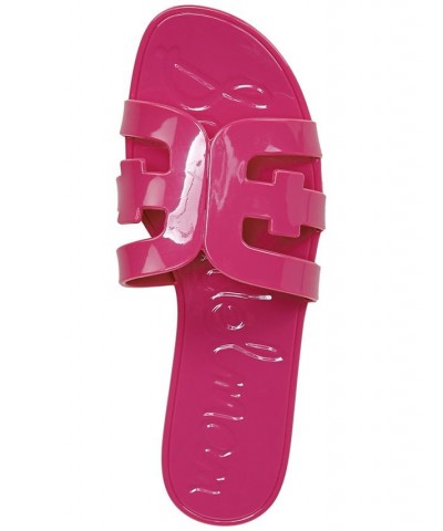 Women's Bay Logo Emblem Jelly Slide Sandals Purple $37.10 Shoes