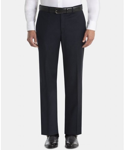 Men's UltraFlex Classic-Fit Navy Wool Pants $37.28 Suits