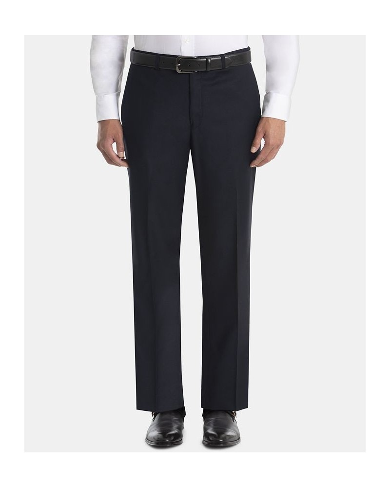 Men's UltraFlex Classic-Fit Navy Wool Pants $37.28 Suits