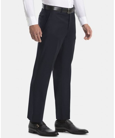 Men's UltraFlex Classic-Fit Navy Wool Pants $37.28 Suits