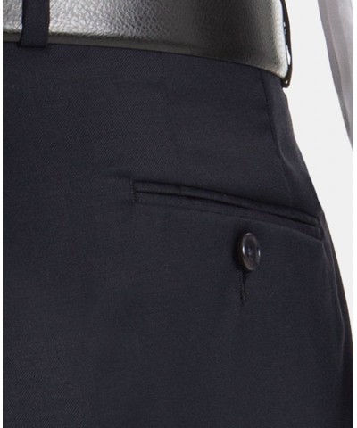 Men's UltraFlex Classic-Fit Navy Wool Pants $37.28 Suits