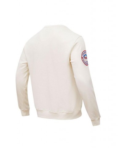 Men's Cream Philadelphia Phillies Cooperstown Collection Retro Old English Pullover Sweatshirt $43.75 Sweatshirt