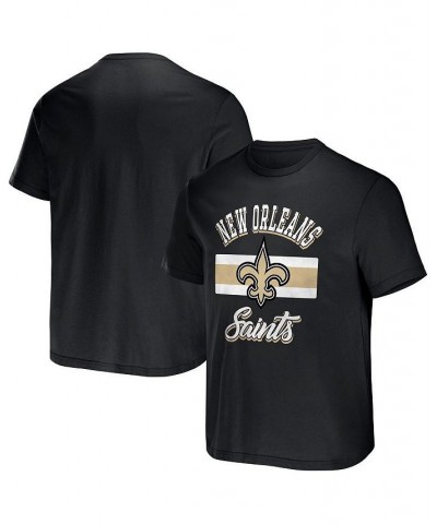 Men's NFL x Darius Rucker Collection by Black New Orleans Saints Stripe T-shirt $22.22 T-Shirts