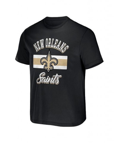 Men's NFL x Darius Rucker Collection by Black New Orleans Saints Stripe T-shirt $22.22 T-Shirts