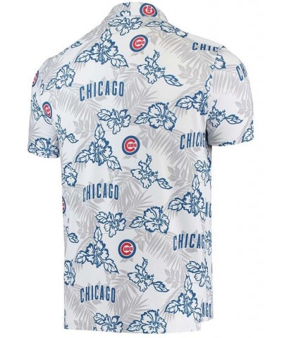 Men's White Chicago Cubs Performance Polo Shirt $36.00 Polo Shirts