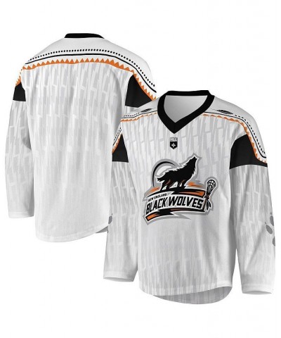 Men's White, Black New England Black Wolves Replica Jersey $56.25 Jersey