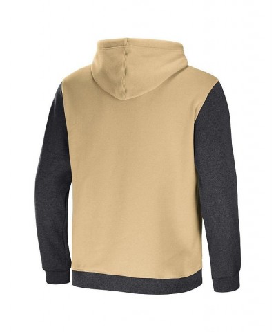 Men's NFL x Darius Rucker Collection by Gold, Charcoal New Orleans Saints Colorblock Pullover Hoodie $28.29 Sweatshirt