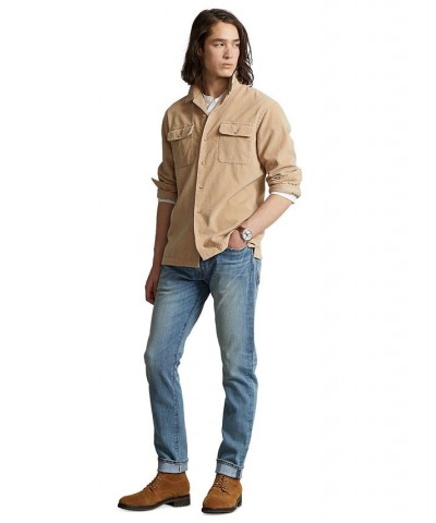 Men's Classic-Fit Corduroy Camp Shirt Tan/Beige $36.25 Shirts