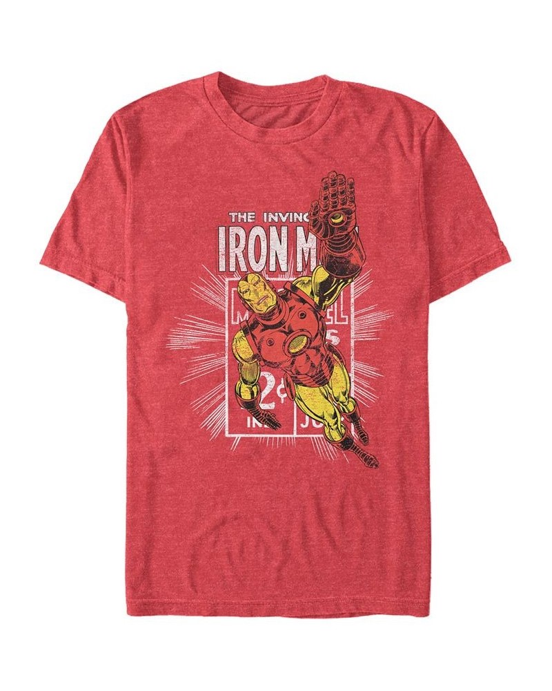 Marvel Men's Comic Collection Classic Iron Man Short Sleeve T-Shirt Red $16.10 T-Shirts