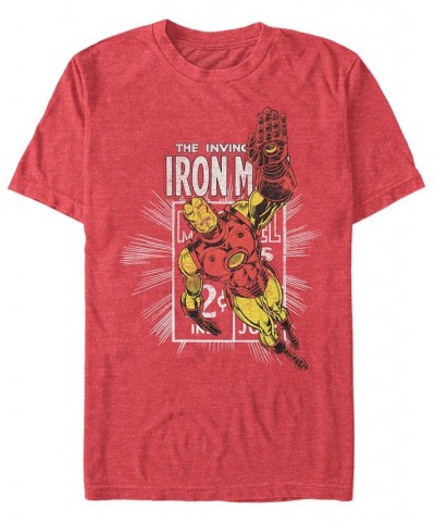 Marvel Men's Comic Collection Classic Iron Man Short Sleeve T-Shirt Red $16.10 T-Shirts