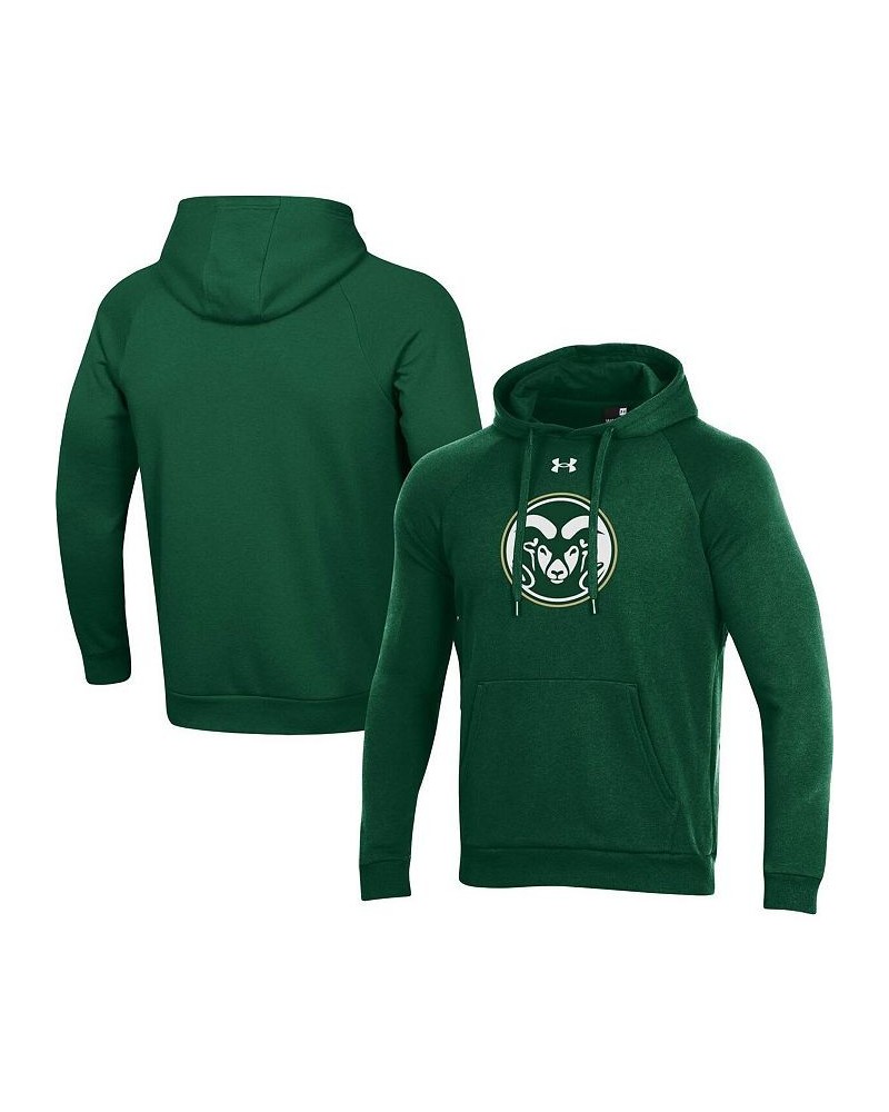 Men's Green Colorado State Rams Primary School Logo All Day Raglan Pullover Hoodie $43.34 Sweatshirt