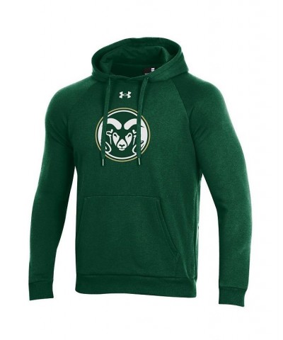 Men's Green Colorado State Rams Primary School Logo All Day Raglan Pullover Hoodie $43.34 Sweatshirt