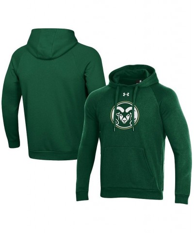 Men's Green Colorado State Rams Primary School Logo All Day Raglan Pullover Hoodie $43.34 Sweatshirt