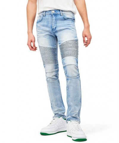 Men's Big and Tall Pines Skinny Denim Jeans Blue $33.81 Jeans