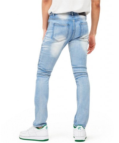 Men's Big and Tall Pines Skinny Denim Jeans Blue $33.81 Jeans