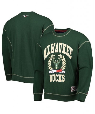 Men's Hunter Green Milwaukee Bucks Peter French Terry Pullover Sweatshirt $32.90 Sweatshirt