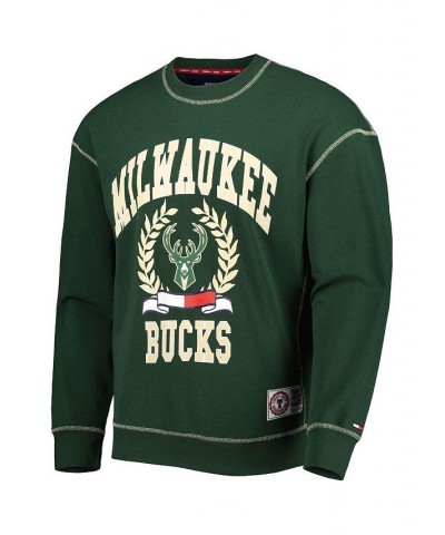 Men's Hunter Green Milwaukee Bucks Peter French Terry Pullover Sweatshirt $32.90 Sweatshirt