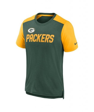 Men's Heathered Green, Heathered Gold Green Bay Packers Color Block Team Name T-shirt $29.25 T-Shirts