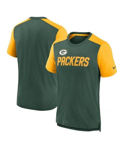 Men's Heathered Green, Heathered Gold Green Bay Packers Color Block Team Name T-shirt $29.25 T-Shirts