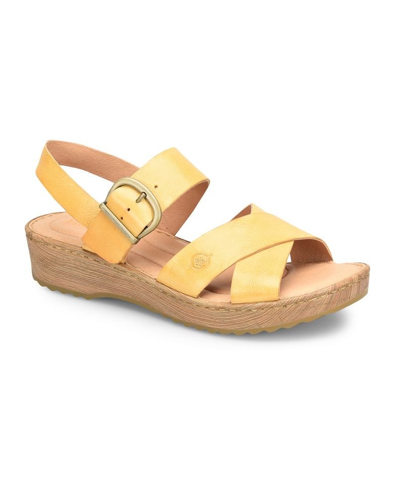 Women's Aida Comfort Sandal Yellow $51.70 Shoes