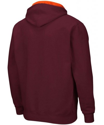 Men's Big and Tall Maroon Virginia Tech Hokies Arch Logo 2.0 Full-Zip Hoodie $23.65 Sweatshirt