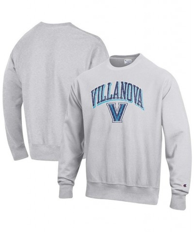 Men's Gray Villanova Wildcats Arch Over Logo Reverse Weave Pullover Sweatshirt $36.55 Sweatshirt