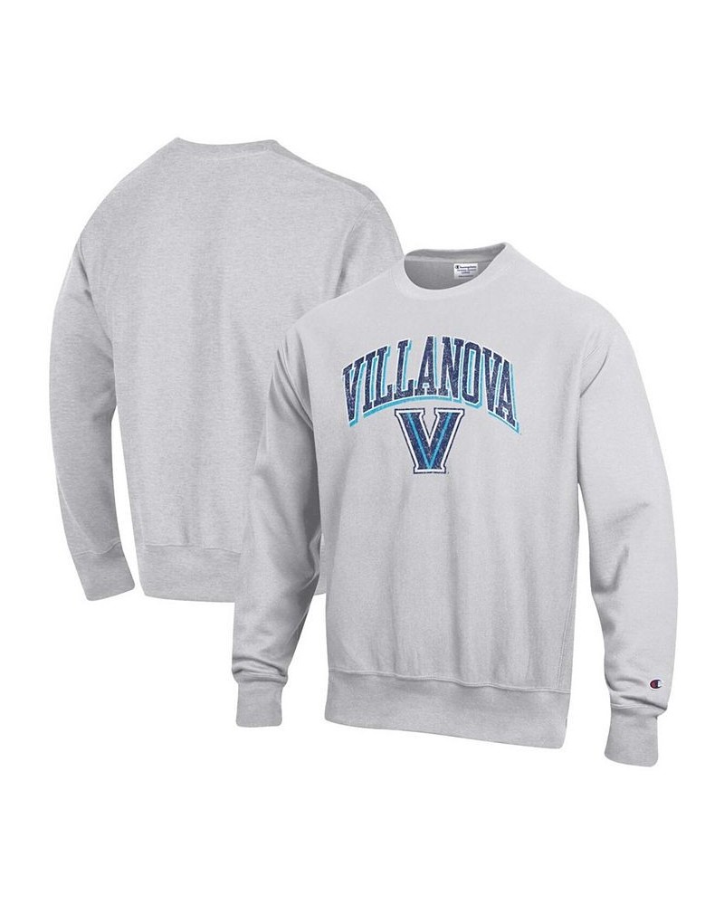 Men's Gray Villanova Wildcats Arch Over Logo Reverse Weave Pullover Sweatshirt $36.55 Sweatshirt