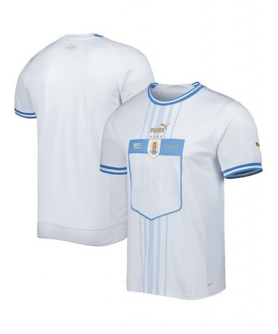 Men's White Uruguay National Team 2022/23 Away Replica Jersey $51.99 Jersey