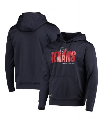 Men's Navy Houston Texans Combine Authentic Hard Hash Pullover Hoodie $30.36 Sweatshirt