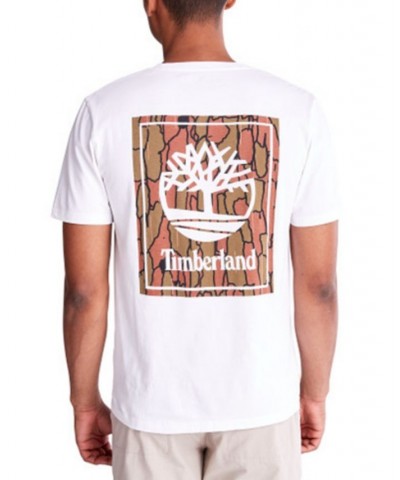 Men's Back Stack Logo Camo Tee Light Camo Tree Bark Print $17.64 T-Shirts