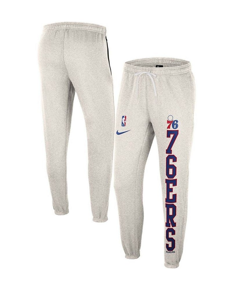 Men's Ash, Royal Philadelphia 76Ers 75Th Anniversary Courtside Fleece Pants $48.40 Pants