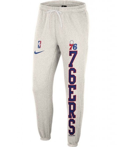 Men's Ash, Royal Philadelphia 76Ers 75Th Anniversary Courtside Fleece Pants $48.40 Pants