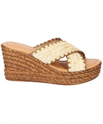 Women's Geo-Italy Wedge Sandals Ivory/Cream $49.50 Shoes